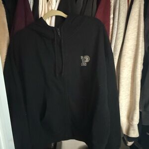 PINK Victoria's Secret Black Zip-Up Sweater
